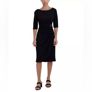 NWT! 🏷️Petite Glitter-Knit Embellished LBD A-Line Dress from Macy’s /Robbie Bee